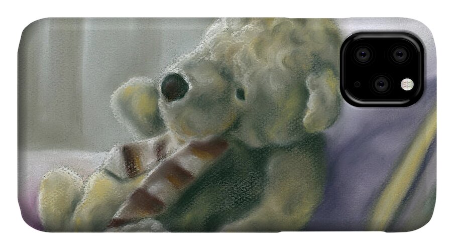 Animal iPhone 11 Case featuring the painting Someone Waits for Me by MM Anderson