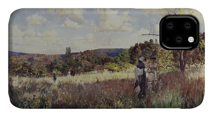 Stewart iPhone 11 Case featuring the painting Summer by Reynold Jay