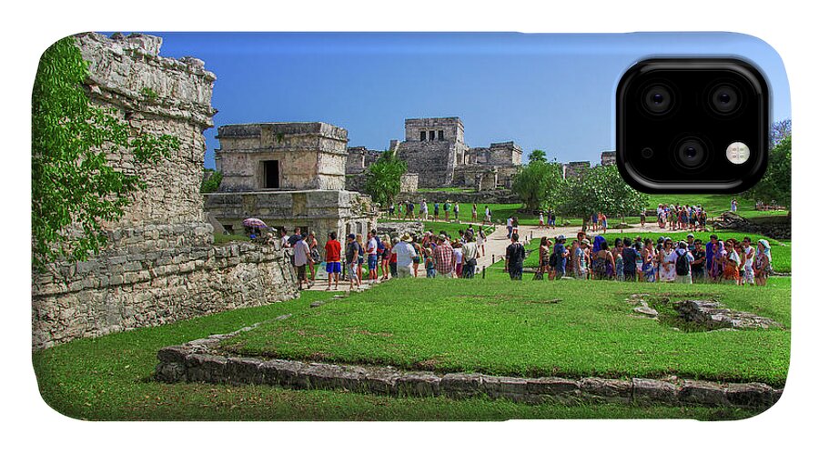 Temple iPhone 11 Case featuring the photograph Temples of Tulum by Sun Travels