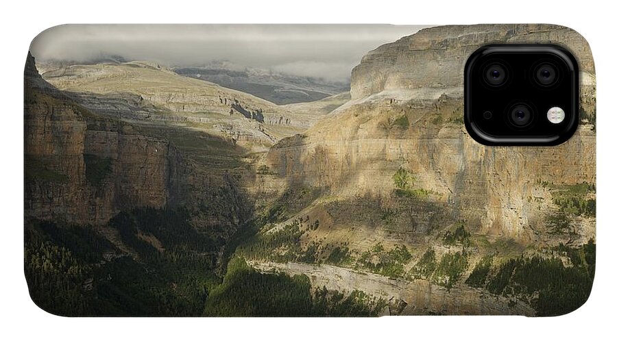 Mirador De Calcilarruego iPhone 11 Case featuring the photograph The Ordesa Valley by Stephen Taylor