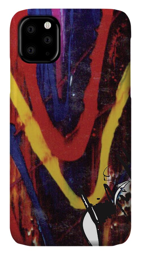  iPhone 11 Case featuring the digital art V by Jimmy Williams