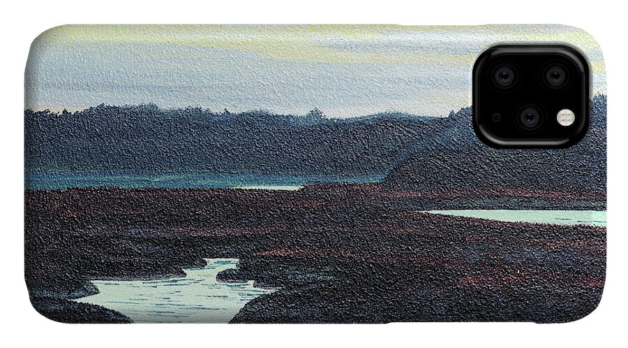 Maine Coast iPhone 11 Case featuring the painting Wells, ME by Paul Gaj