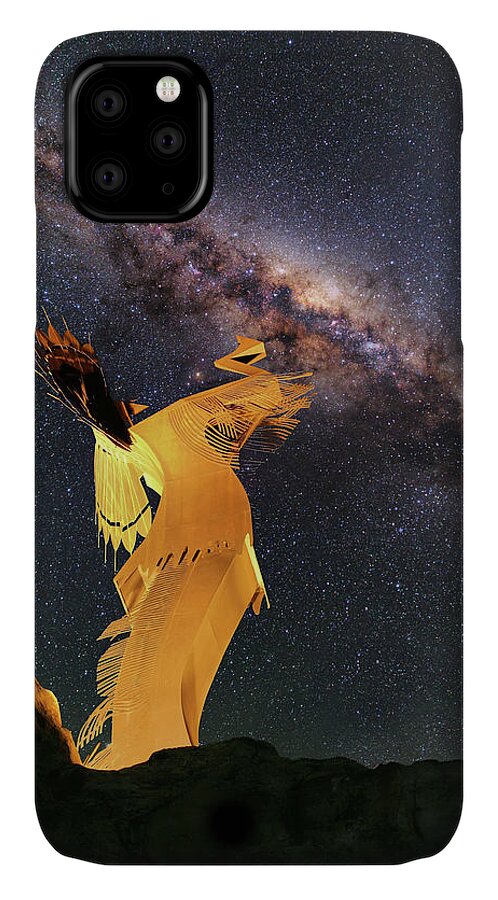 The Keeper Of The Plains iPhone 11 Case featuring the photograph Wichita Nights by JC Findley