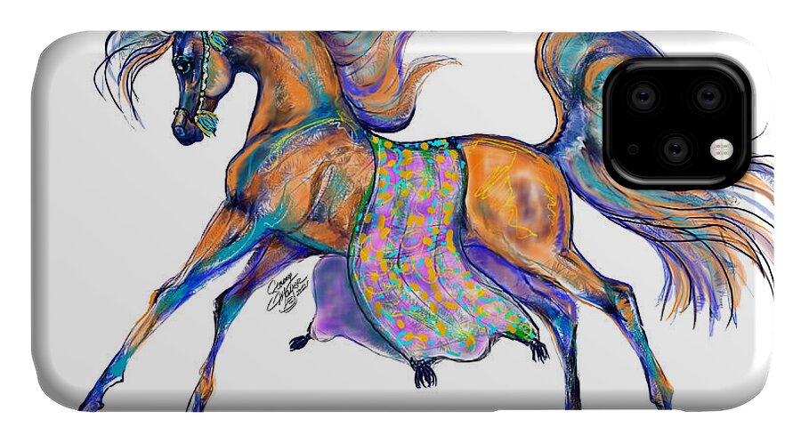 Arabian iPhone 11 Case featuring the digital art A Gift for Zeina by Stacey Mayer
