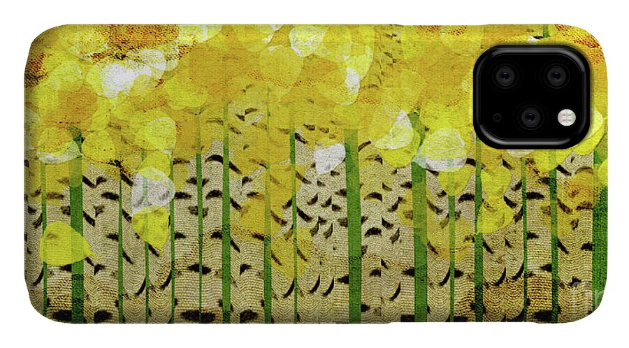 Abstract iPhone 11 Case featuring the digital art Aspen Colorado Abstract Panorama by Andee Design
