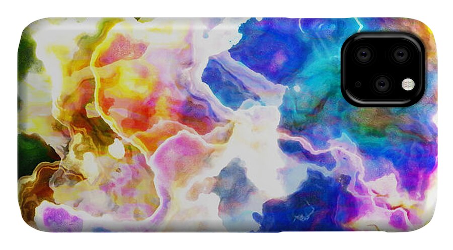 Abstract Art iPhone 11 Case featuring the painting Essence - Abstract Art by Jaison Cianelli