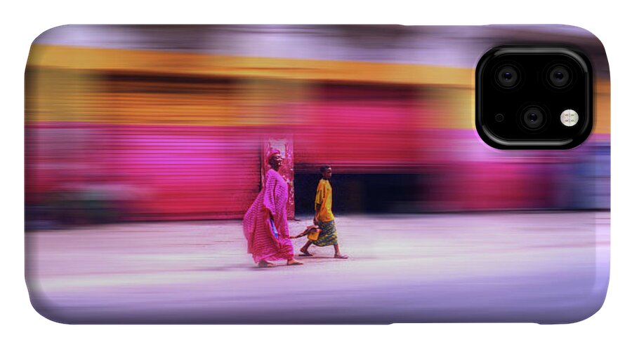 Street iPhone 11 Case featuring the photograph In Sync In Senegal by Wayne King