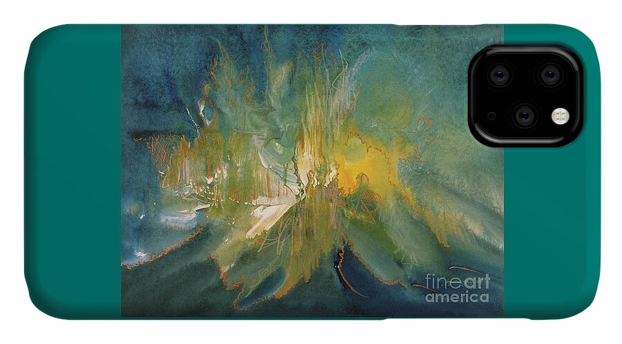 Abstract. Acrylic iPhone 11 Case featuring the painting Mystic Music by Jacqueline Shuler