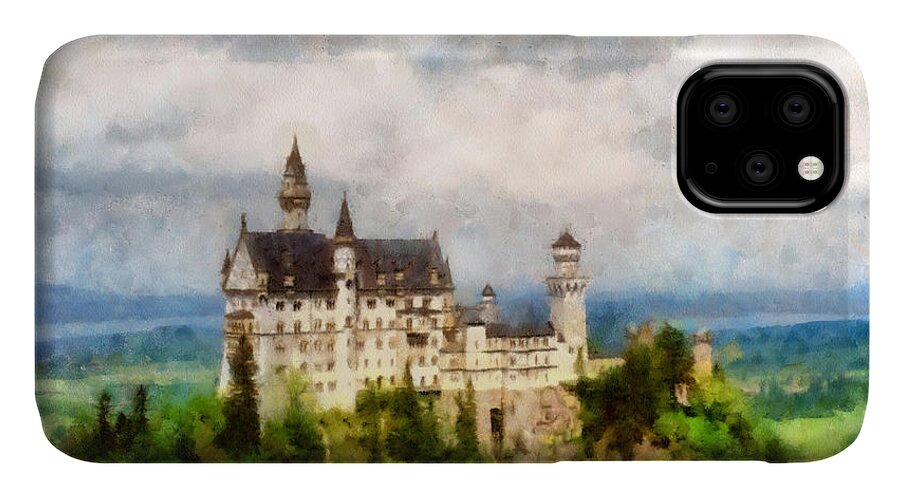 Neuschwanstein iPhone 11 Case featuring the photograph Neuschwanstein Castle Bavaria Germany by Michelle Calkins
