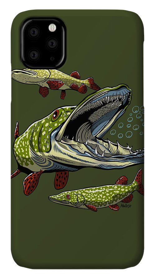 Pike fish. Fishing is a hobby for the whole family. Good fish food, pure  nature camping area. Shop iPhone 11 Case by MoodArt365 - Pixels