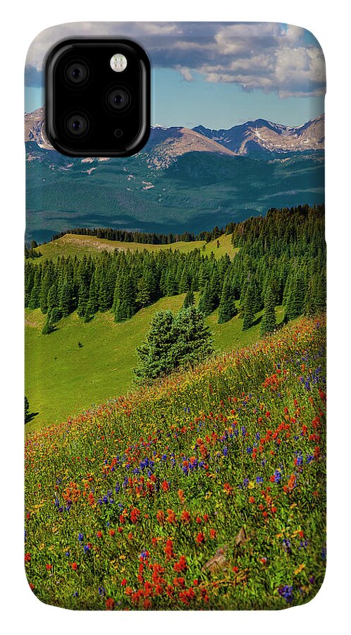 Mountains iPhone 11 Case featuring the photograph Shrine Pass View of the Mount of the Holy Cross by Fred J Lord