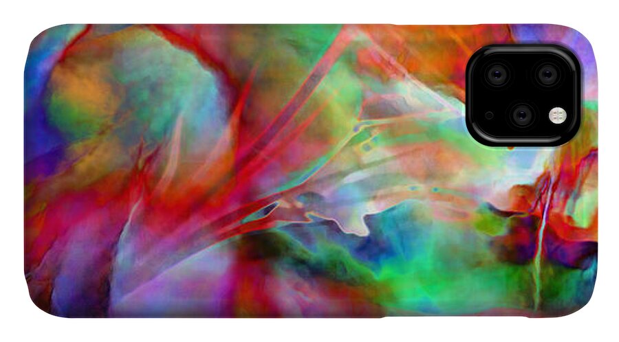 Abstract iPhone 11 Case featuring the painting Splendor - Abstract Art by Jaison Cianelli
