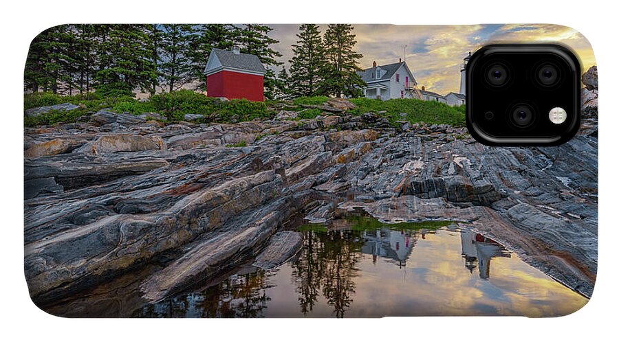 Pemaquid Point Lighthouse iPhone 11 Case featuring the photograph Summer Morning at Pemaquid Point Lighthouse by Kristen Wilkinson