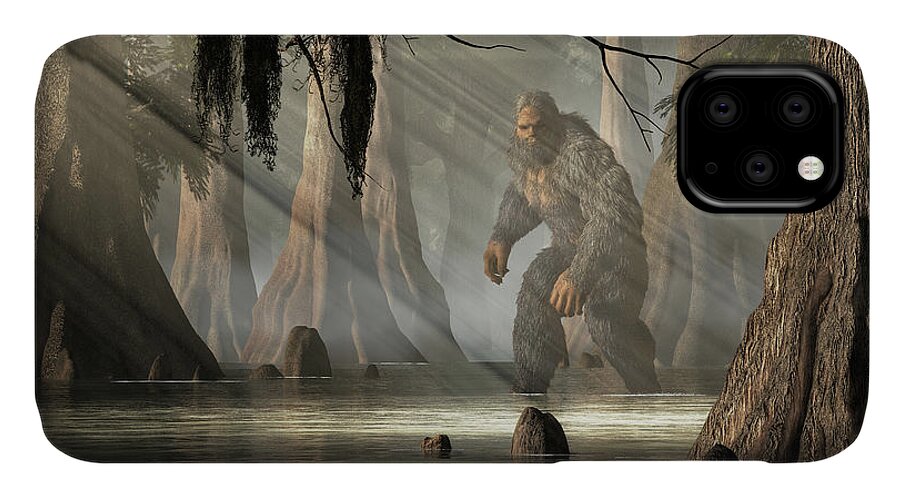 The Honey Island Swamp Monster iPhone 11 Case by Daniel Eskridge