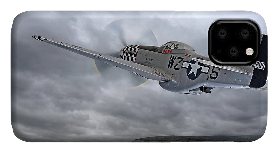 P-51 iPhone 11 Case featuring the photograph The Mission - P51 Over Dover by Gill Billington