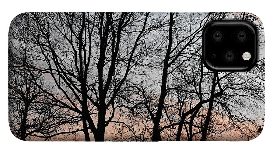 Trees iPhone 11 Pro Case featuring the photograph Pink Sky by Cassidy Marshall