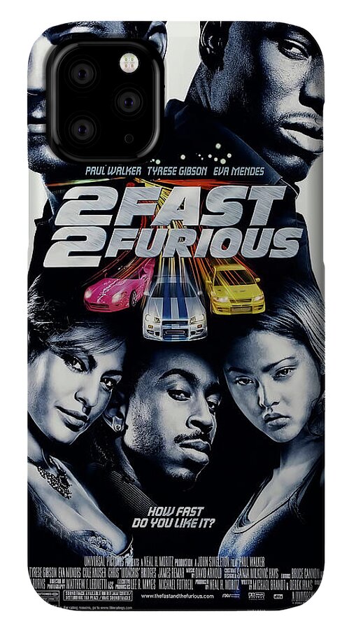 2fast 2furious Movie Poster Paul Walker Poster Fast The Furious iPhone 11  Pro Case by Nancy Farr - Pixels