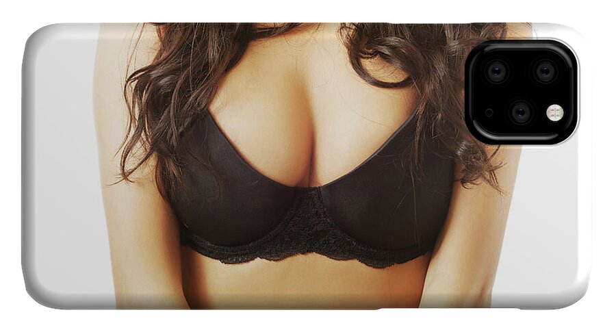 Female boobs in black bra iPhone 11 Pro Max Case by Piotr Marcinski - Fine  Art America