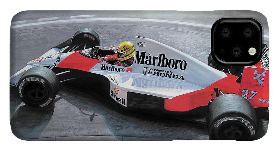 Ed Art Print from an original painting Ayrton Senna McLaren Monaco 1990 Ltd 