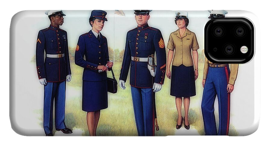 U S M C - Enlisted Blue Dress Uniforms iPhone 11 Pro Max Case by Mountain  Dreams - Pixels
