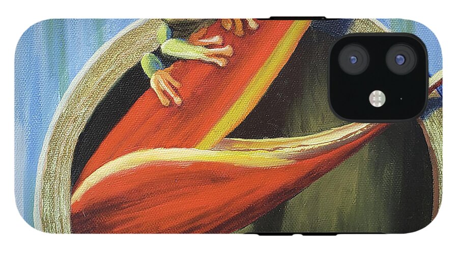 Red-eyed Tree Frog iPhone 12 Mini Tough Case by Megan Collins