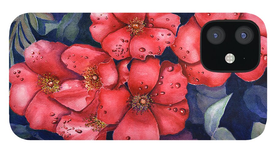 Dew iPhone 12 Case featuring the painting Dew Drop In by Jane Ricker