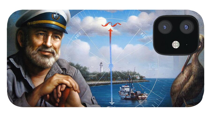 Island iPhone 12 Case featuring the painting St. Simons Island Sea Captain 5 by Yoo Choong Yeul