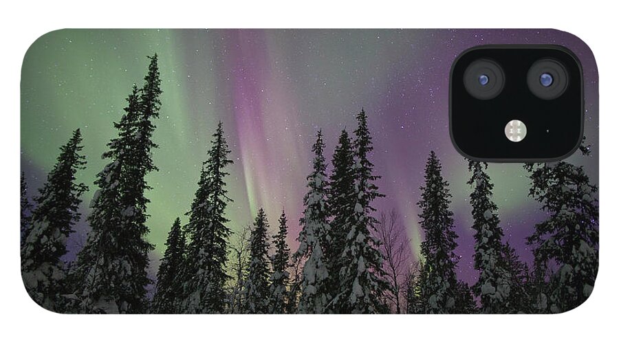 Extreme Terrain iPhone 12 Case featuring the photograph Aurora Borealis #1 by Antonyspencer