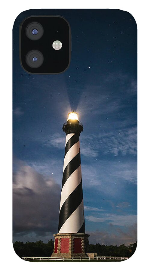 Cape Hatteras iPhone 12 Case featuring the photograph By the light of the moon #1 by Stacy Abbott