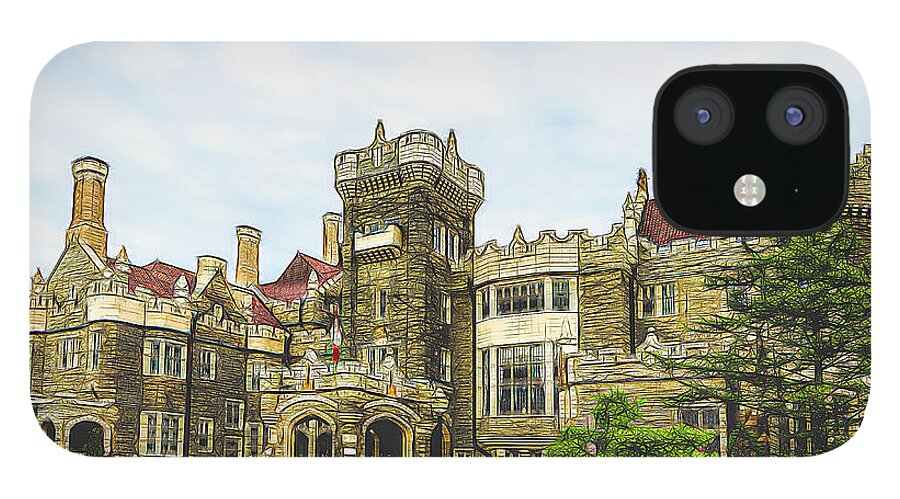 Casa Loma iPhone 12 Case featuring the photograph Casa Loma in Toronto #1 by Les Palenik