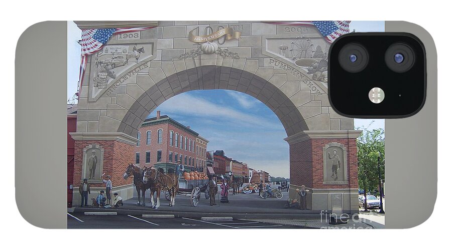 Mural iPhone 12 Case featuring the photograph Circleville Pumpkin Show Mural by Charles Robinson