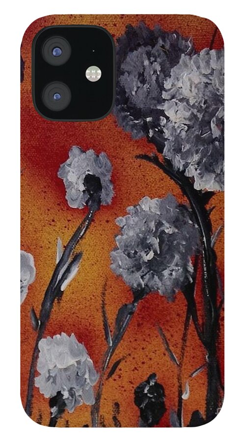 Flower Tree Art iPhone 12 Case featuring the painting Flower Power #1 by James Daugherty