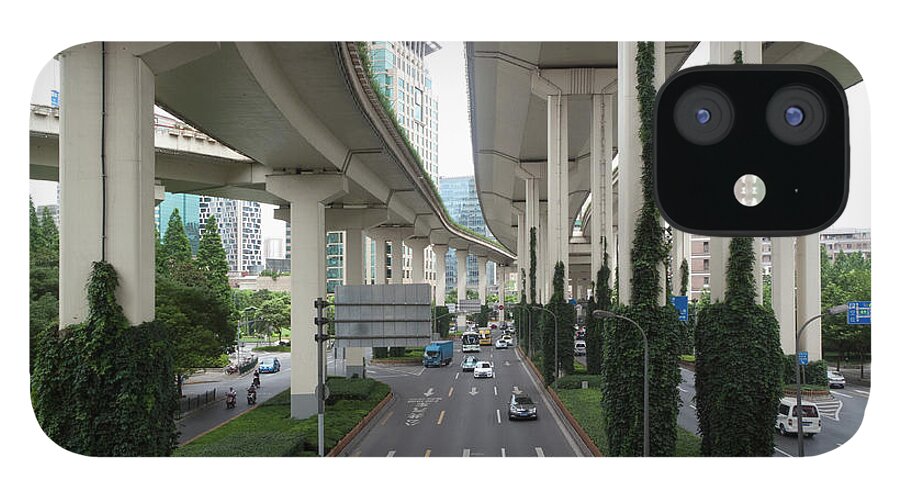 Underpass iPhone 12 Case featuring the photograph Multiple Lane One Way Street In #1 by Patrick Strattner