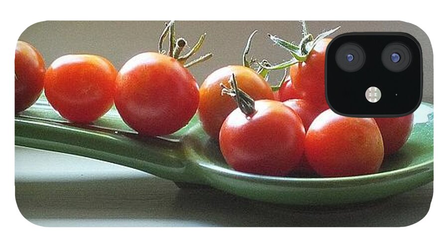 Tomato iPhone 12 Case featuring the digital art Not Yet #1 by Tg Devore