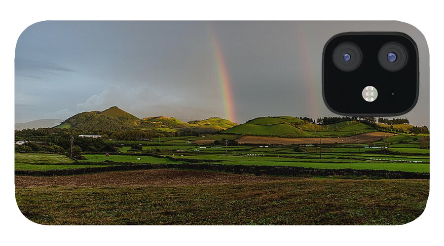 Art iPhone 12 Case featuring the photograph Rainbows over the Mountain #1 by Joseph Amaral