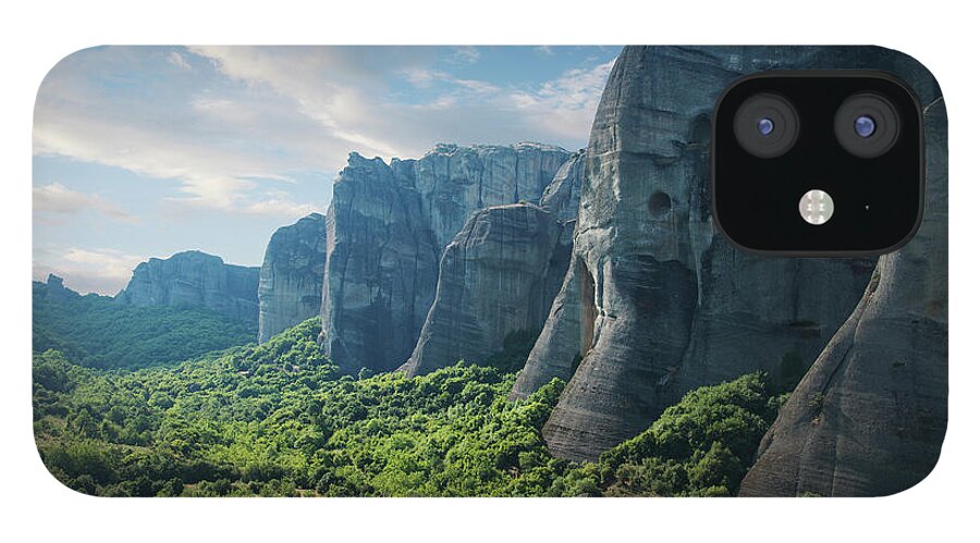 Scenics iPhone 12 Case featuring the photograph Rock Formations In The Meteora, Greece #1 by Ed Freeman