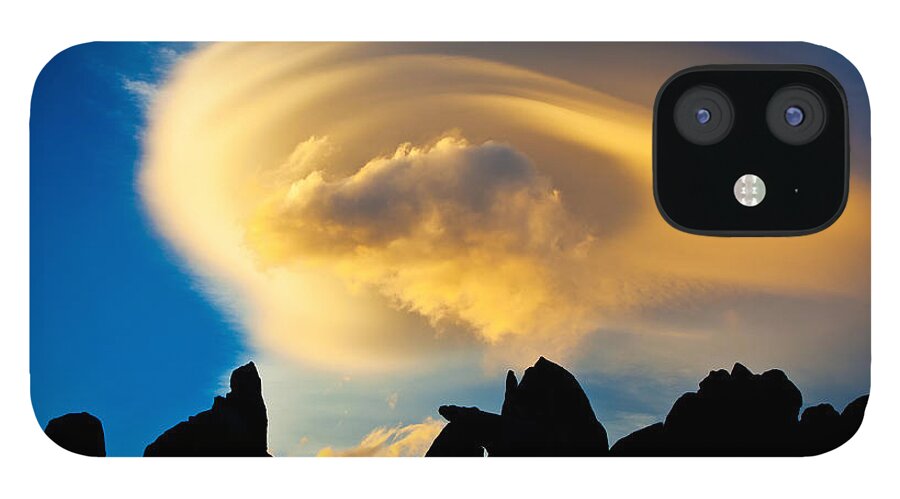 Landscape iPhone 12 Case featuring the photograph Sierra Wave Cloud by Mimi Ditchie