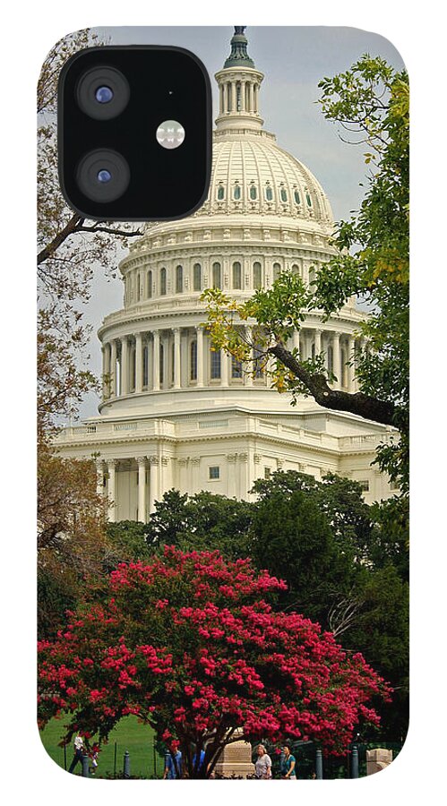 United States Capitol iPhone 12 Case featuring the photograph United States Capitol #1 by Suzanne Stout