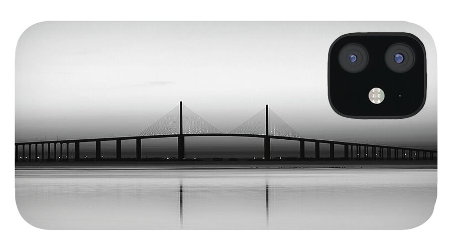 Adam Jones iPhone 12 Case featuring the photograph USA, Florida, Sunshine Skyway Bridge #1 by Adam Jones