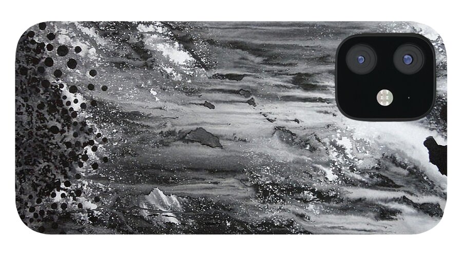 Art iPhone 12 Case featuring the painting Flowing Water by Tamal Sen Sharma
