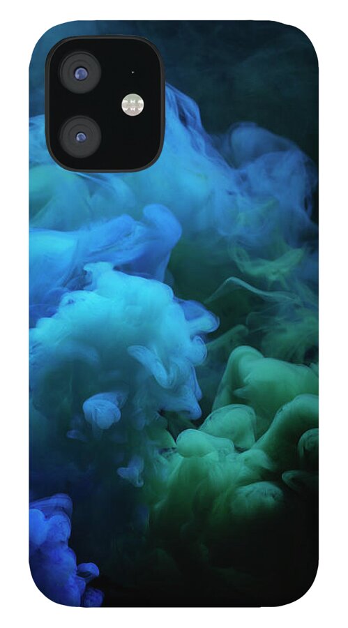 Black Background iPhone 12 Case featuring the photograph Smoke #19 by Henrik Sorensen
