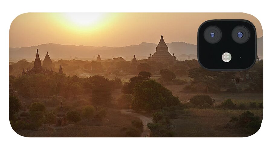 Outdoors iPhone 12 Case featuring the photograph Bagan Ancient Site, Myanmar, Burma #2 by Andrea Pistolesi