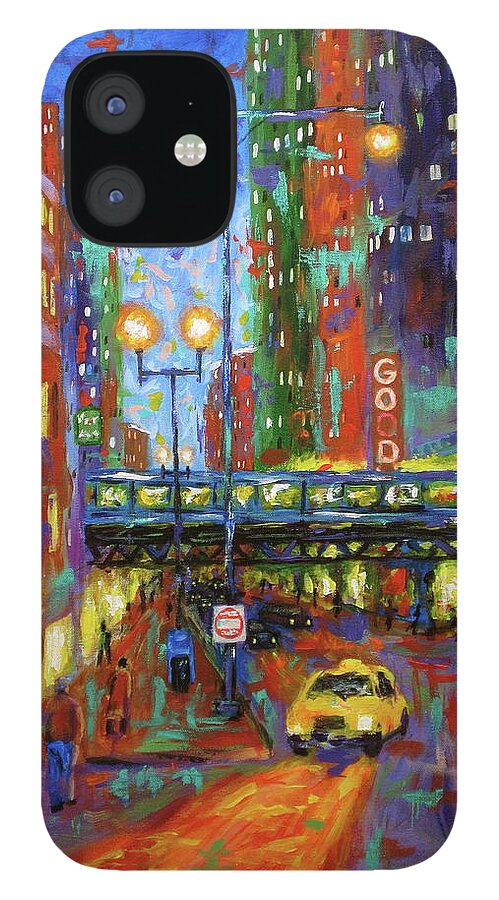 Chicago Art iPhone 12 Case featuring the painting God Is Everywhere by J Loren Reedy