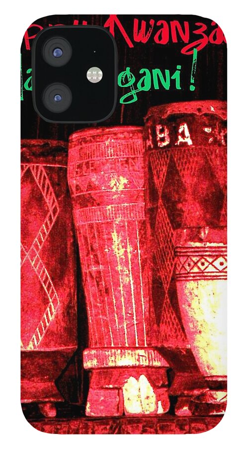 Happy Kwanzaa iPhone 12 Case featuring the photograph Happy Kwanzaa Habari Gani #1 by Cleaster Cotton