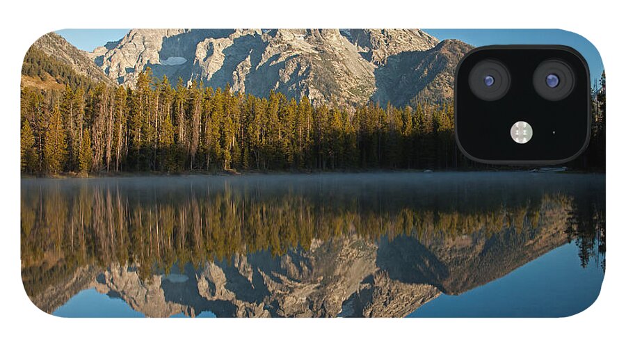 Autumn iPhone 12 Case featuring the photograph Mount Moran String Lake Grand Teton National Park #2 by Fred Stearns