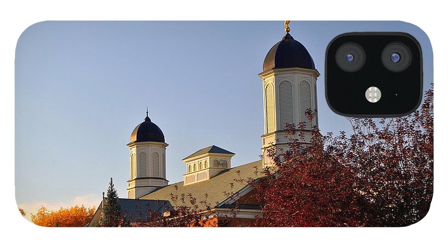 Lds iPhone 12 Case featuring the photograph Vernal Utah LDS Temple #2 by Nathan Abbott