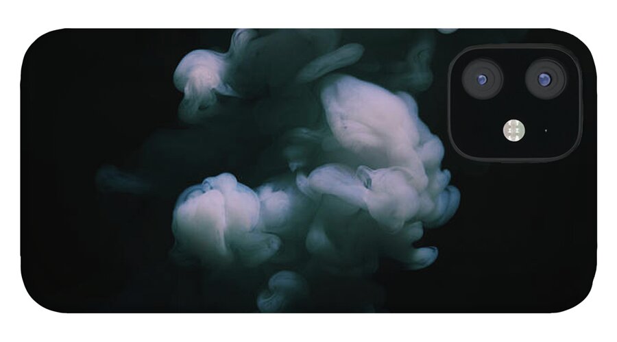 Black Background iPhone 12 Case featuring the photograph Smoke #21 by Henrik Sorensen