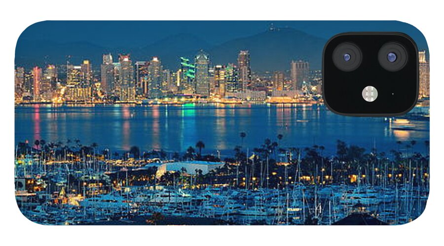 Architecture iPhone 12 Case featuring the photograph San Diego downtown #3 by Songquan Deng