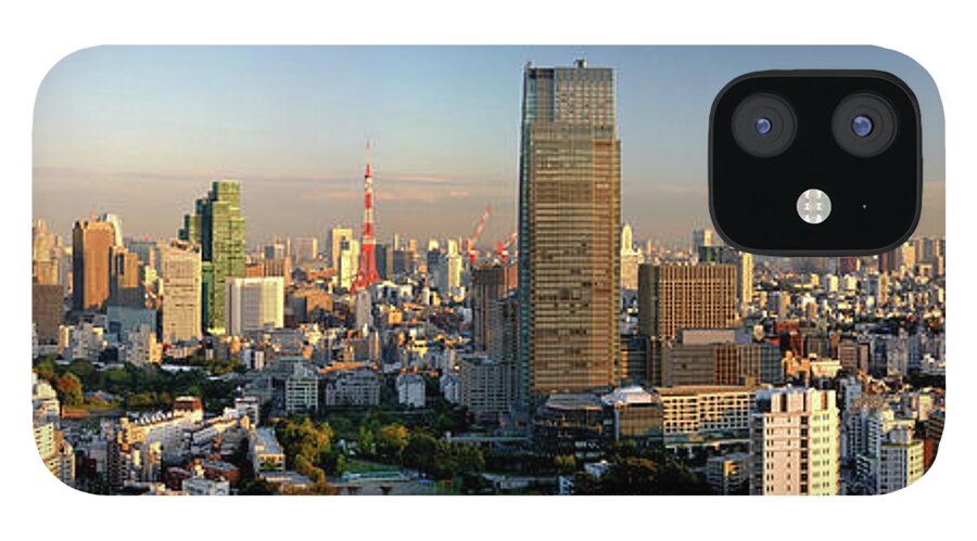 Tokyo Tower iPhone 12 Case featuring the photograph Tokyo Panorama #3 by Vladimir Zakharov