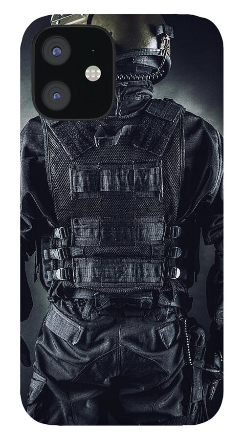 Spec Ops Soldier On Black Background Iphone 12 Case For Sale By Oleg Zabielin